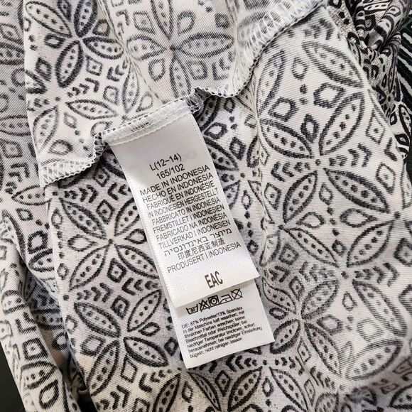 EXOFFICIO WANDERLUX PRINT Tank Dress Shelf Bra Adjustable Strap Zip Pocket Large - Picture 9 of 11